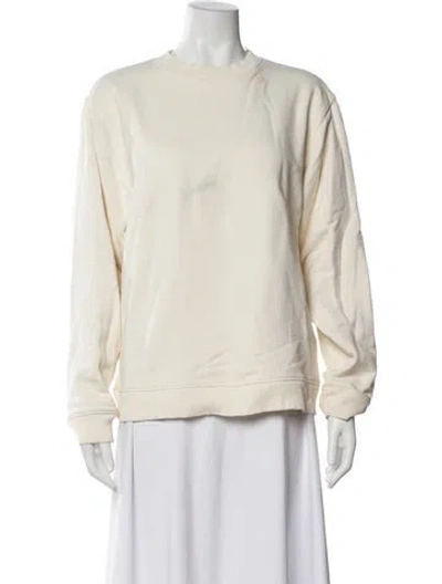 Pre-owned Lunya Crew Neck Long Sleeve Sweatshirt In Neutral