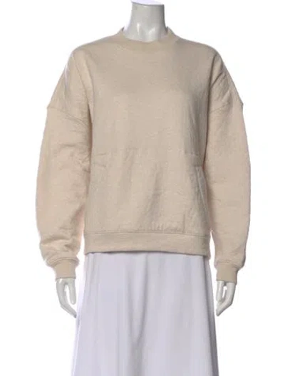 Pre-owned Lunya Crew Neck Long Sleeve Sweatshirt In Neutral