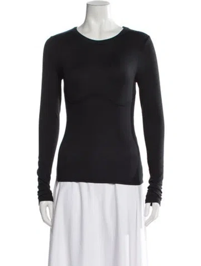 Pre-owned Lunya Crew Neck Long Sleeve Top In Gray