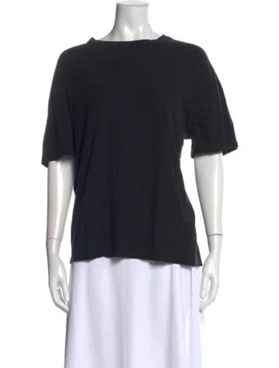 Pre-owned Lunya Crew Neck Short Sleeve T-shirt In Black