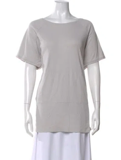 Pre-owned Lunya Crew Neck Short Sleeve T-shirt In Gray
