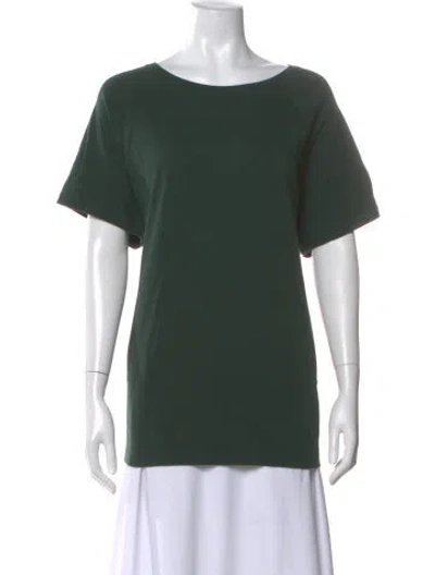 Pre-owned Lunya Crew Neck Short Sleeve T-shirt In Green