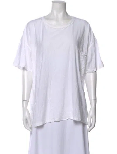 Pre-owned Lunya Crew Neck Short Sleeve T-shirt In White