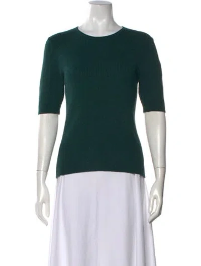 Pre-owned Lunya Crew Neck Sweater In Green