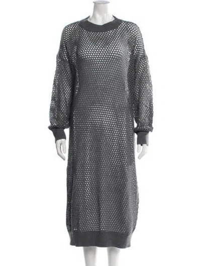 Pre-owned Lunya Crew Neck Sweater In Grey