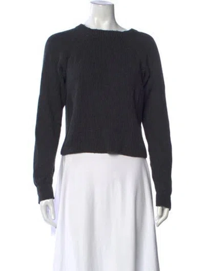 Pre-owned Lunya Crew Neck Sweater In Grey