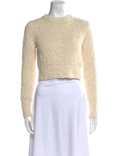 Pre-owned Lunya Crew Neck Sweater In Neutral