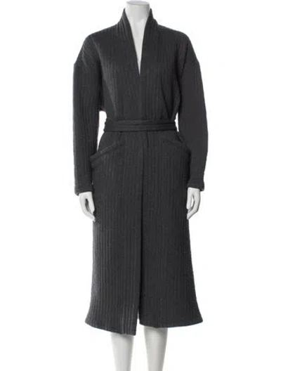 Pre-owned Lunya Faux Fur Coat In Gray