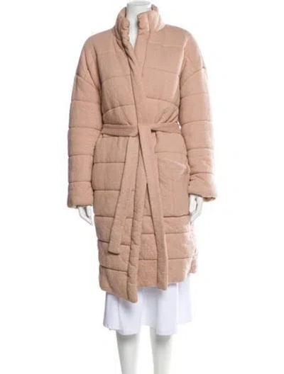 Pre-owned Lunya Faux Fur Coat In Pink
