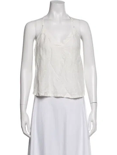 Pre-owned Lunya Halterneck Sleeveless Top In Purple
