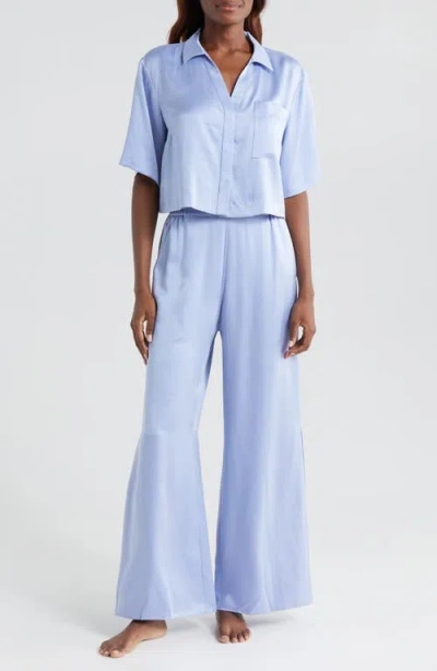Lunya High Waist Washable Silk Pajamas In Periwinkle Eve