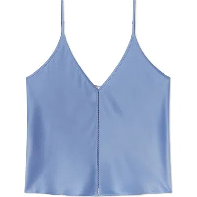 Lunya Ladder Stitch Washable Silk Camisole In Blue