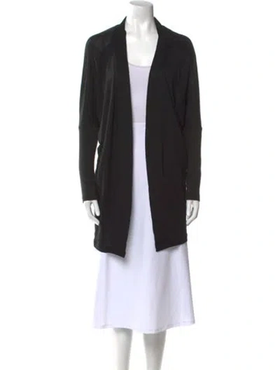 Pre-owned Lunya Linen Cowl Neck Sweater In Black