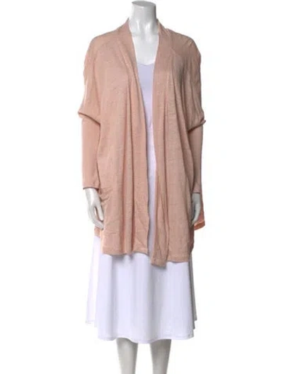 Pre-owned Lunya Linen Cowl Neck Sweater In Pink