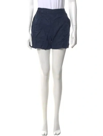 Pre-owned Lunya Linen Mini Shorts In Blue