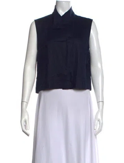 Pre-owned Lunya Linen Sleeveless Top In Black