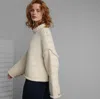 Lunya Lofty Wool Whip Stitch Pullover In Waltzing Ivory