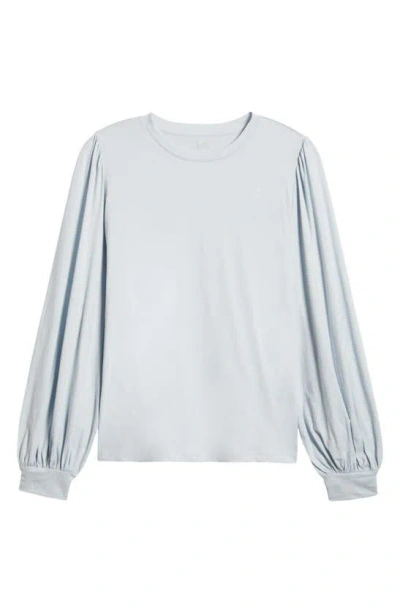 Lunya Long Sleeve Organic Pima Cotton T-shirt In Tranquil Blue