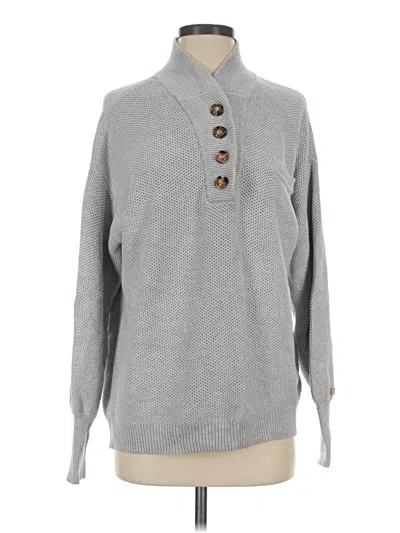 Pre-owned Lunya Long Sleeve Top Gray Turtleneck Tops