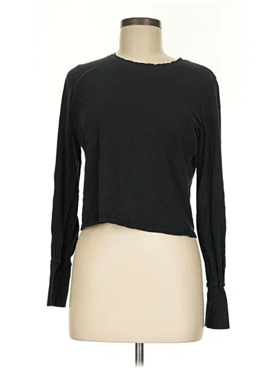 Pre-owned Lunya Long Sleeve T-shirt In Black