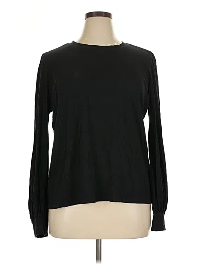 Pre-owned Lunya Long Sleeve T-shirt In Black