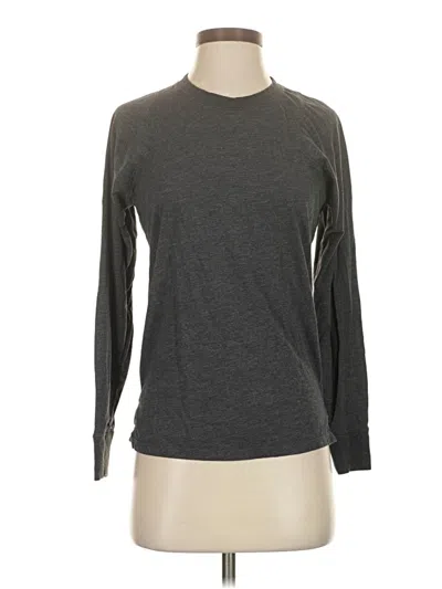 Pre-owned Lunya Long Sleeve T-shirt In Gray