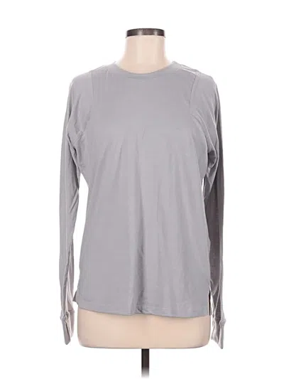 Pre-owned Lunya Long Sleeve T-shirt In Gray