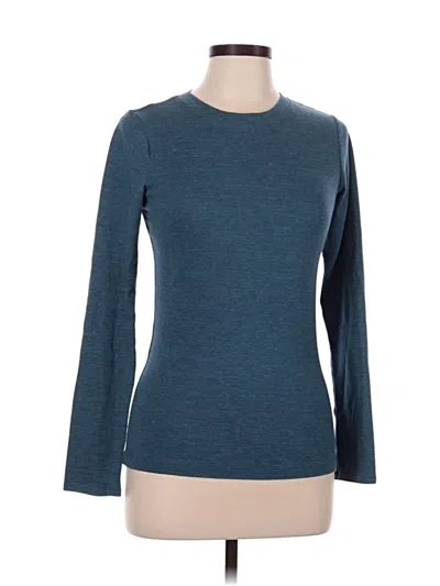 Pre-owned Lunya Long Sleeve T-shirt In Teal