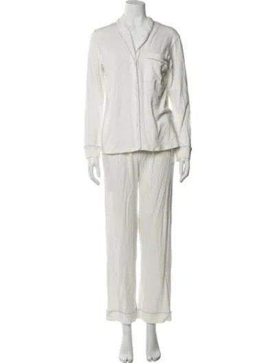Pre-owned Lunya Lounge Set In White