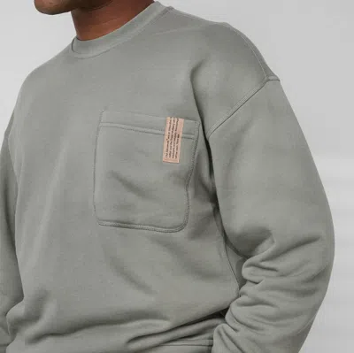 Lunya Men's Silksweats Reversible Pocket Sweatshirt In Shaded Olive
