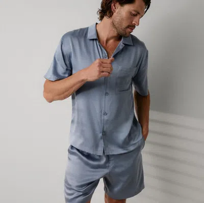 Lunya Men's Washable Silk Button Up Short Set