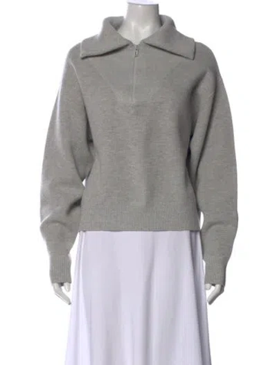 Pre-owned Lunya Mock Neck Sweater In Gray