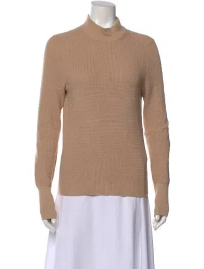 Pre-owned Lunya Mock Neck Sweater In Neutral