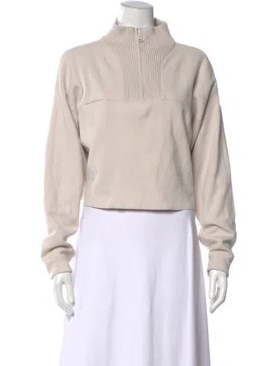 Pre-owned Lunya Mock Neck Sweater In Neutrals