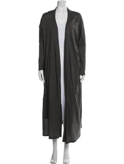 Pre-owned Lunya Open Front Sweater In Grey