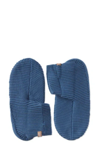 Lunya Organic Cotton Blend Slipper Sock In Blue