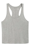 Lunya Pima Curved Hem Tank Storm Grey Heather In Gray