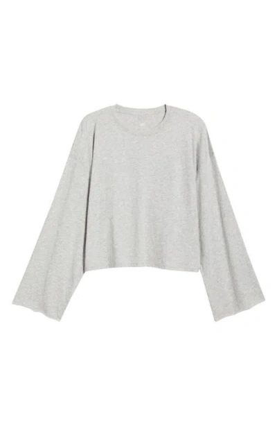 Lunya Organic Pima Cotton Long Sleeve Lounge T-shirt In Gray