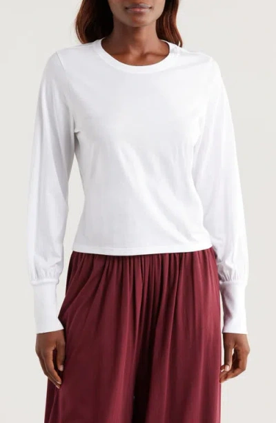 Lunya Organic Pima Cotton Lounge T-shirt In Sincere White