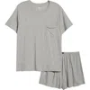 Lunya Organic Pima Cotton Short Pajamas In Gray