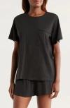 Lunya Washable Silk Short Pajamas In Black