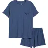 Lunya Organic Pima Cotton Short Pajamas In Blue