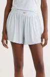 Lunya Organic Pima Cotton Sleep Shorts In Blue