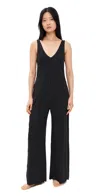 Lunya Organic Pima Double V Jumpsuit Immersed Black