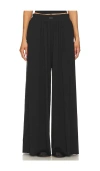 Lunya Organic Pima Wide Leg Lounge Pants In Immersed Black
