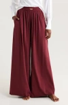 Lunya Organic Pima Wide Leg Lounge Pants In Calliope Wine