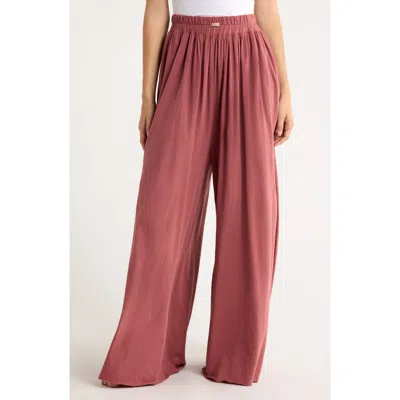 Lunya Organic Pima Wide Leg Lounge Pants In Pink