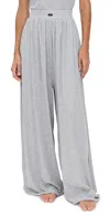 Lunya Organic Pima Wide Leg Pants Storm Grey Heather In Gray