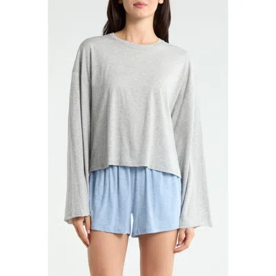 Lunya Organic Pima Wide Sleeve Tee In Gray