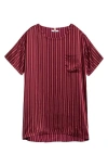 Lunya Oversize Silk Sleepshirt In Burgundy